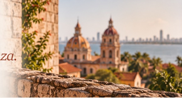 Vista del centro histórico de Cartagena desde una terraza